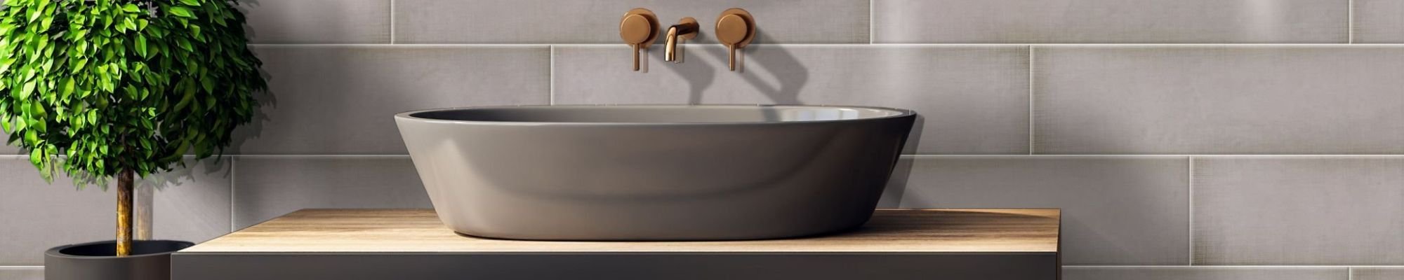 Bathtub and stool with soap on tile floor from Traditional Floors in Milan, IL