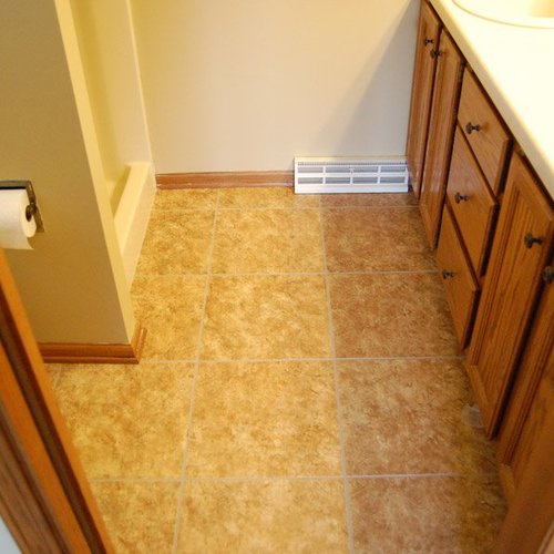 Bathroom installation in Milan, IL by Traditional Floors