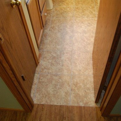 Bathroom installation in Milan, IL by Traditional Floors
